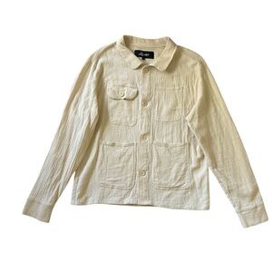 Landers Supply House The Heavyweight Linen Chore Jacket Off White Size L